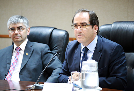 O juiz-auxiliar da Presidência do CNJ, Bráulio Gabriel Gusmão, e o conselheiro Luiz Cláudio Silva Allemand