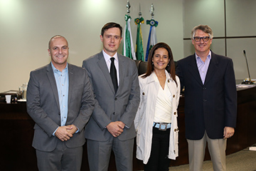 Professor Marcelo Rosadilla; juiz auxiliar da Presidência do TRT-PR Fernando Hoffmann; juiza do TRT-BA Doroteia Silva de Azevedo Mota e professor de Direito Jair Gevaerd