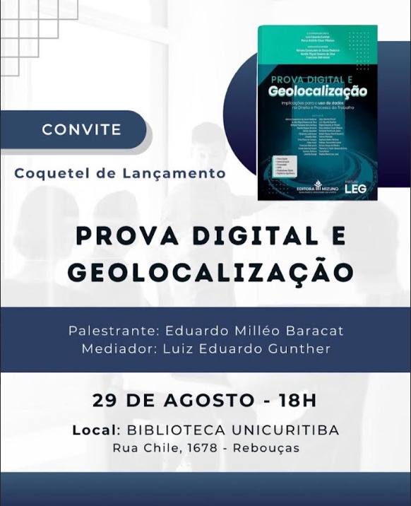 pôster vertical sobre o lançamento do livro 