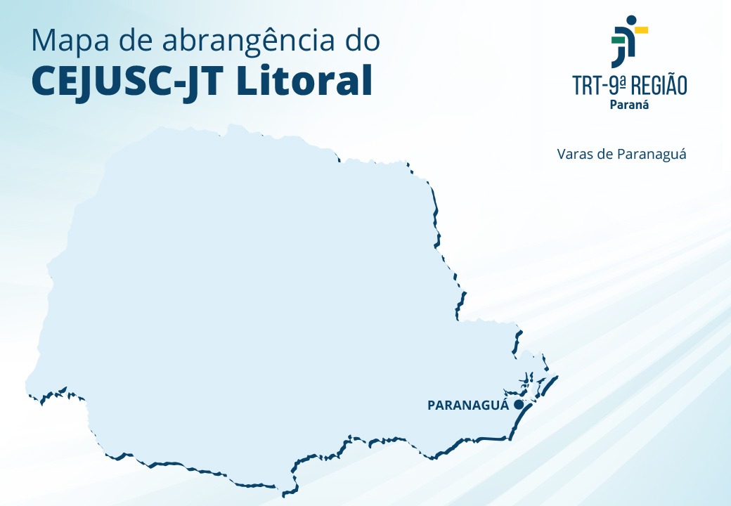 Mapa do estado do Paran&aacute; em azul claro, intitulado 
