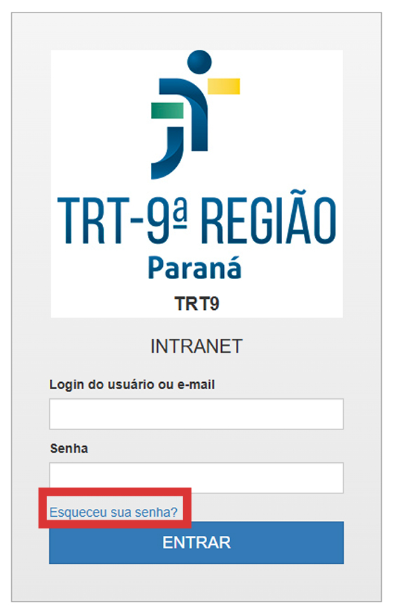 Tela inicial com a op&ccedil;&atilde;o 