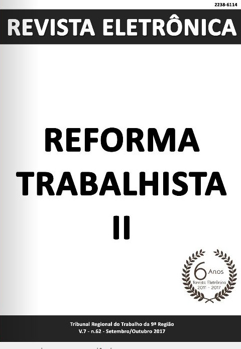 Capa da 62ª edição da Revista Eletrônica: Reforma Trabalhista II