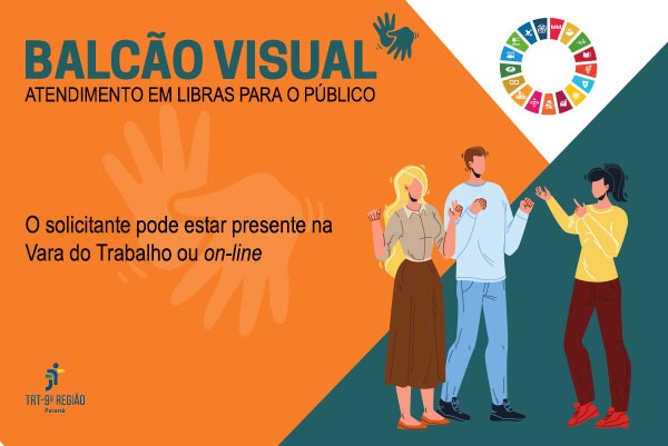 Notícia 2 Todas as pessoas surdas usuárias de Libras podem realizar uma chamada de vídeo para tirar dúvidas de processos trabalhistas ou solicitar informações.